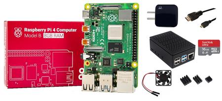 Kit Raspberry Pi 4 B 8gb Original + Fuente 3A + Gabinete + Cooler + HDMI + Mem 16gb + Disip